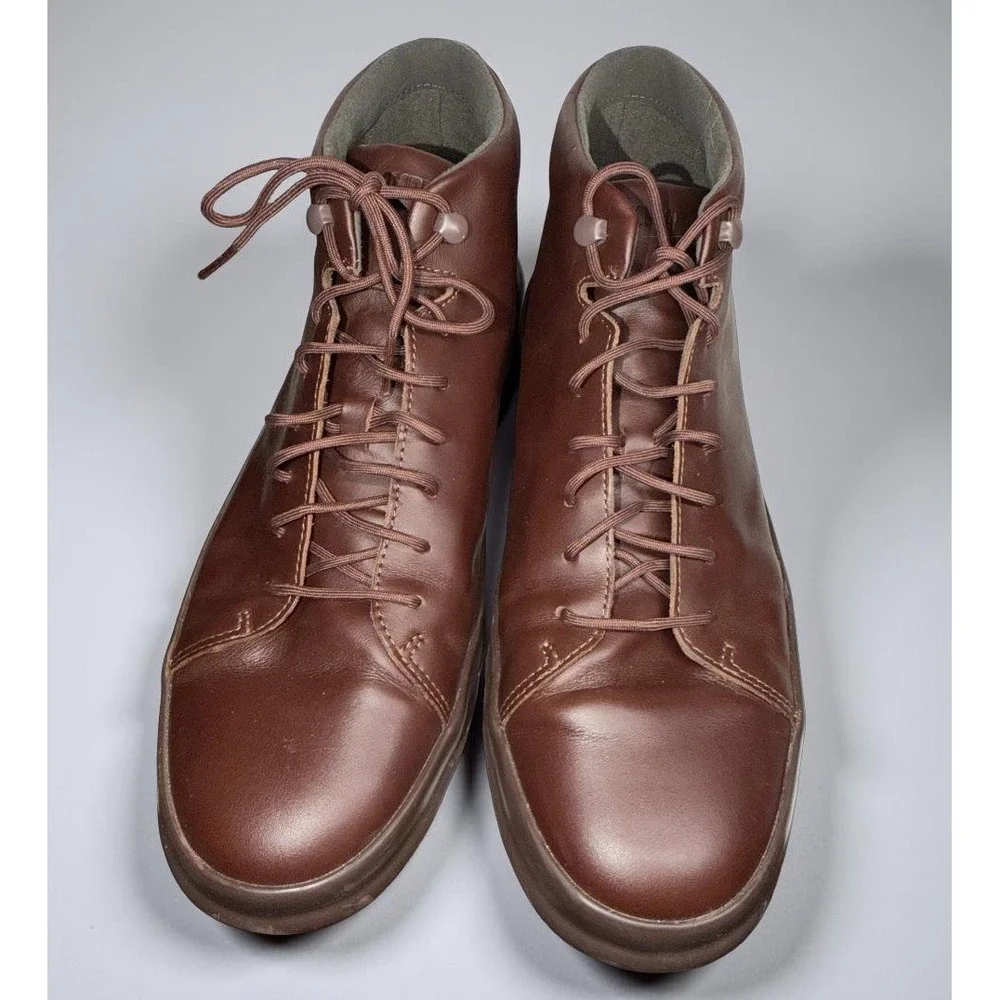 Camper Chasis Leather Ankle Boots - Men's Size EU 46 / US 13 - All Brown EUC